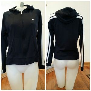 Hooded Nike Track Jacket Navy Blue
